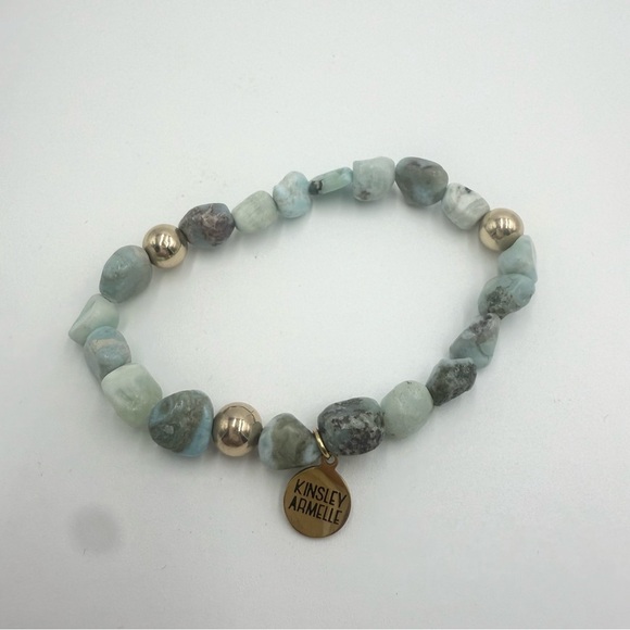 Kinsley Armelle Natural Amazonite Elegant Beaded Bracelet - Picture 4 of 5